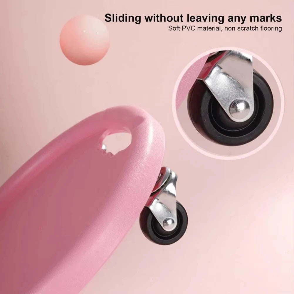 4 Wheel Ab Roller Exercise Wheel Silent Abdominal Trainer Portable Core Workout Equipment PVC Ab Wheel for Home Gym Fitness