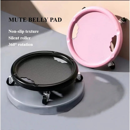 4 Wheel Ab Roller Exercise Wheel Silent Abdominal Trainer Portable Core Workout Equipment PVC Ab Wheel for Home Gym Fitness