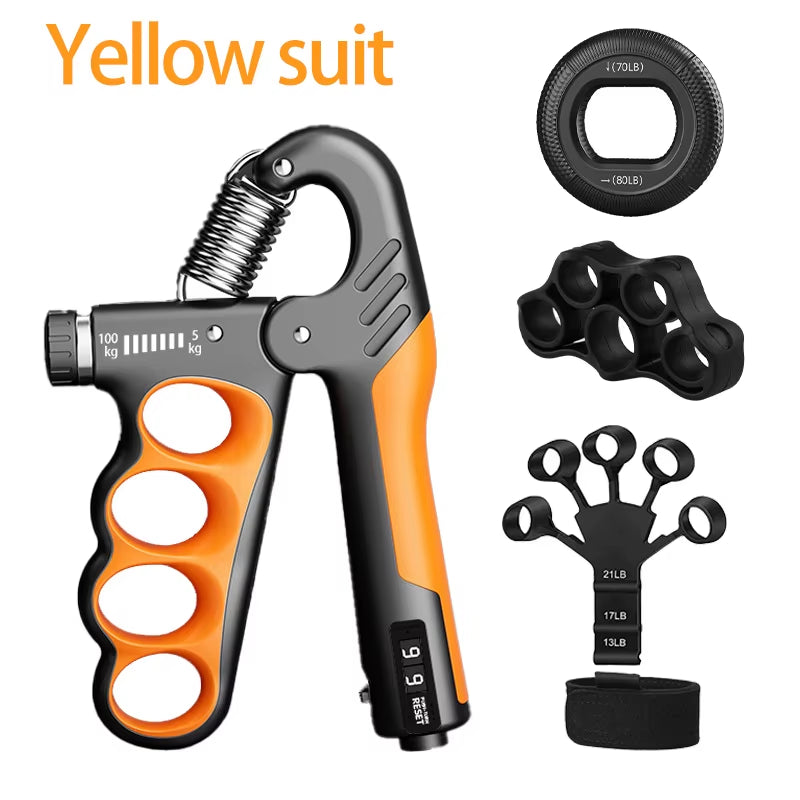 Adjustable Grip Strength Trainer for Muscle Recovery and Hand Strengthening - 5-60/100/150Kg Resistance Levels